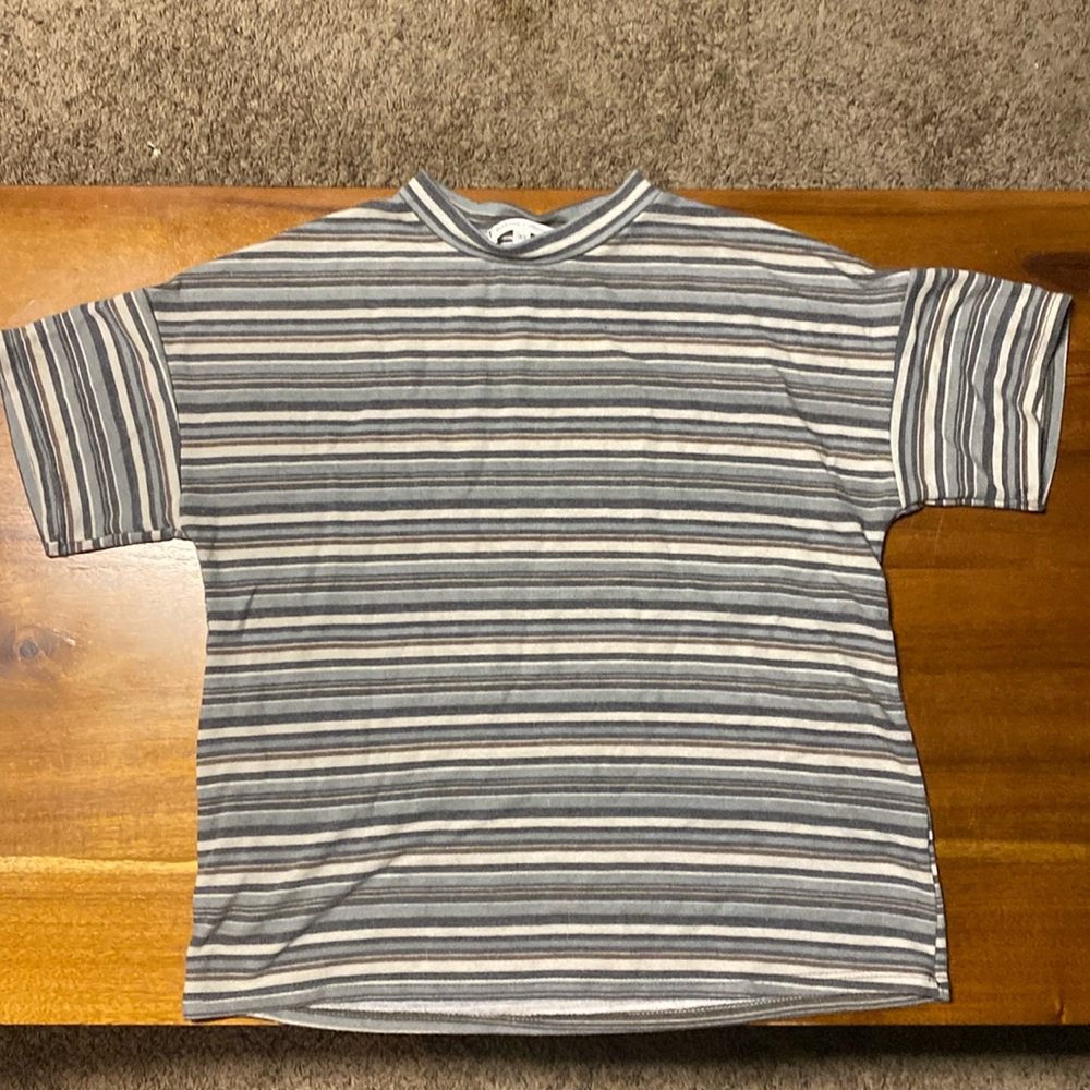 Bohme striped mock neck tshirt